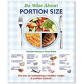 Be Wise About Portion Size Laminated Poster